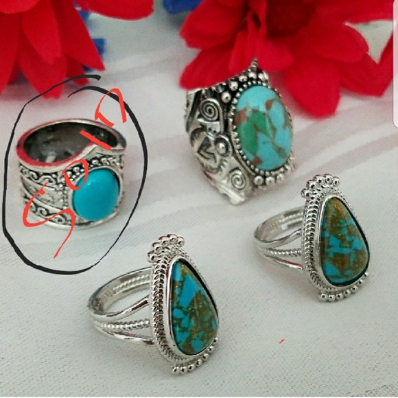 Jewelry - 🍷 3 TURQUOISE RINGS